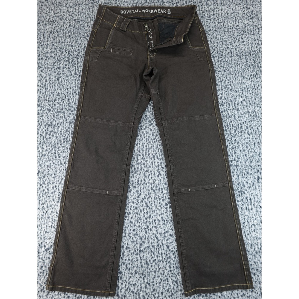 Dovetail Workwear Day Construct Pants Womens 8/32 Brown Good Utility‎ Canvas